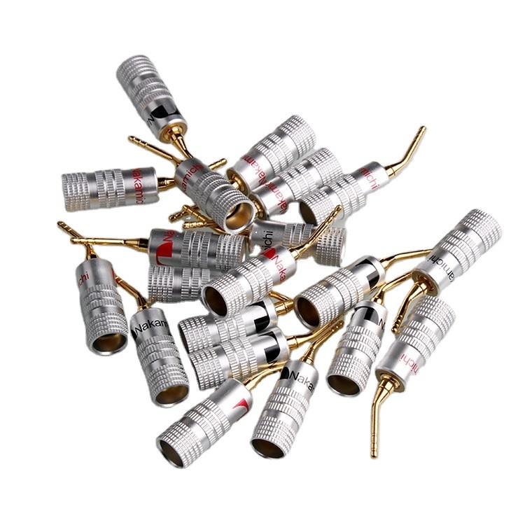 Copper Male Pin Nakamichi Banana Plugs Multipurpose Gold Plated