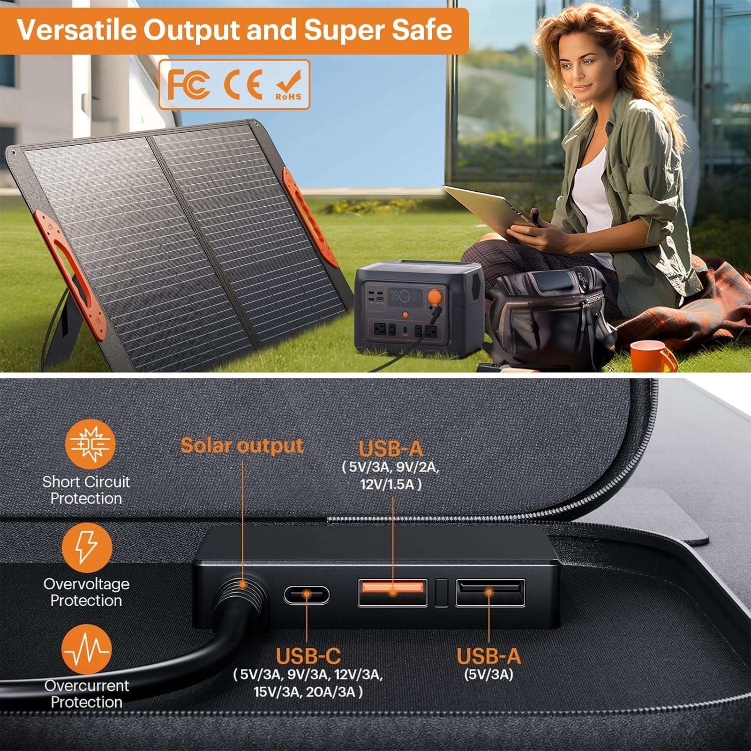 100W 150w 200w Foldable Solar Panel Kit Foldable Charger For Power Station Generator