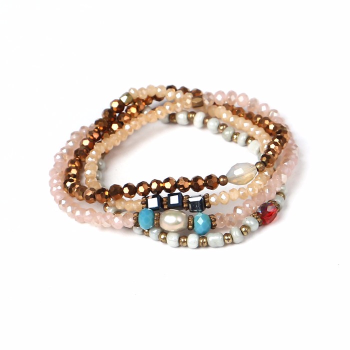 Women Accesories Multi Rows Crystal Bracelet, wholesale black quarz stone fashion gold chain bracelet for men, layer cry