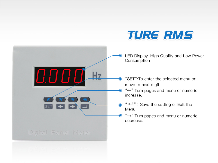 J model 96*96 cheap Frequency Hz meter 45-65hz