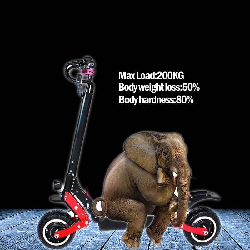 Big Wattage 11 Inch Lightweight Folding Electric Scooter Hydraulic Oil Brake