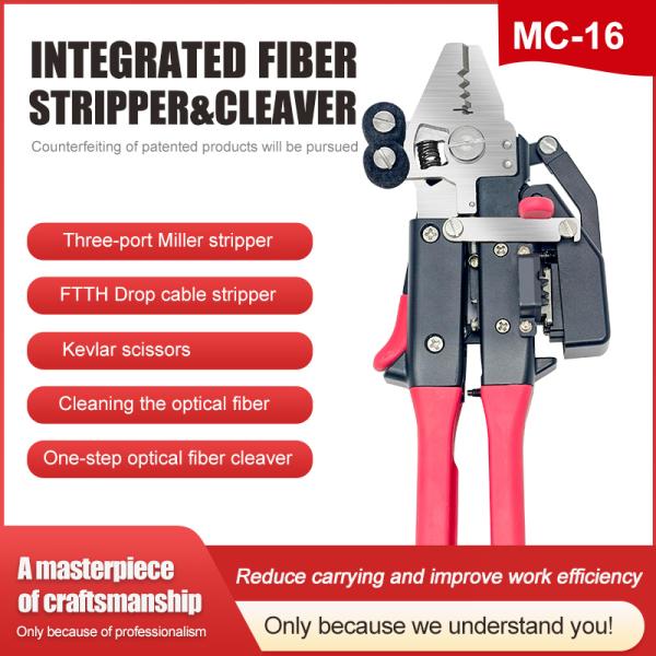 High quality MC-16 integrated fiber optic cutter multifunctional fiber stripper