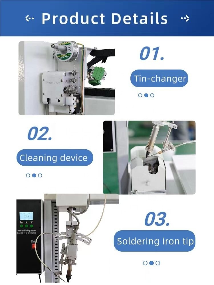 Camera-Equipped Precision Automatic Soldering Machine for 1-2mm Soldering Capacity and 0.4-0.6MPA Air Source