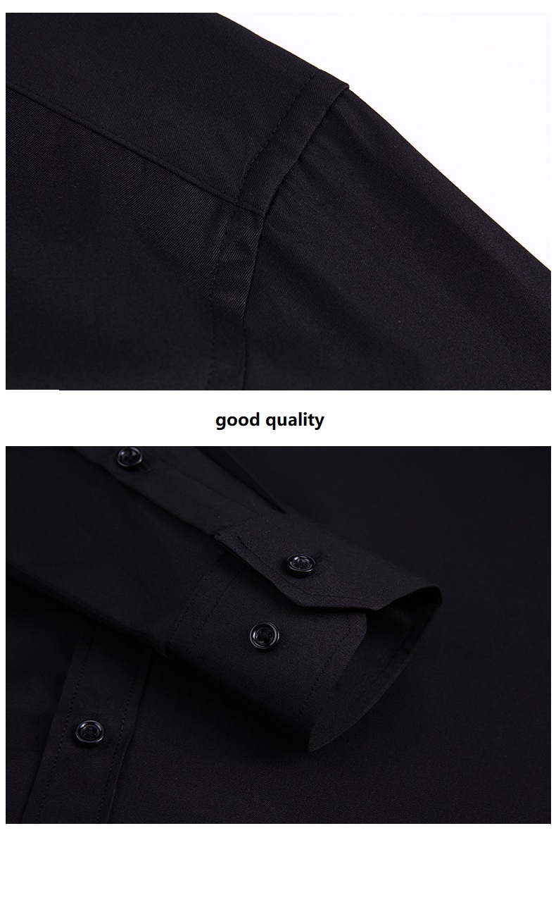 Nonwoven Weaving Method Autumn Long Sleeve Plus Size Men's Shirts For Business Attire