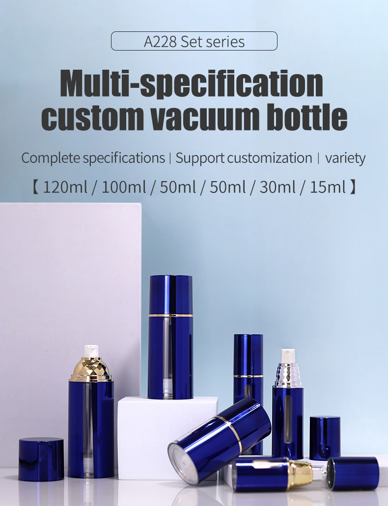AS Material Empty Refill 20ml 30ml 50ml Plastic Airless Pump Bottle for Skin Care Sunscreen Acceptable Customer's Logo