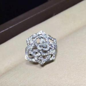 China Piaget Rose Ring High End Custom Jewelry 18K White Gold Set With Diamond on sale