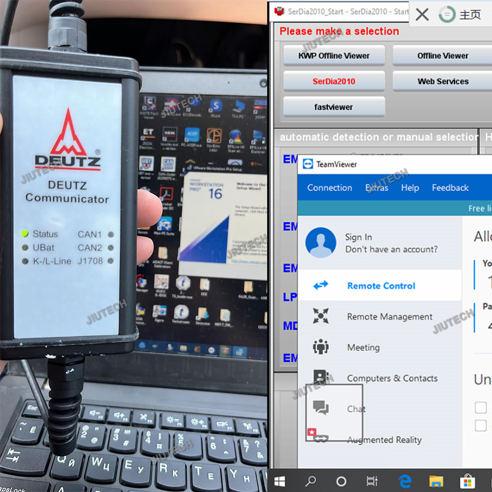For SerDia 2010 diagnostic and programming tool used For Deutz controllers for Deutz decom diagnostic kit+F110 tablet