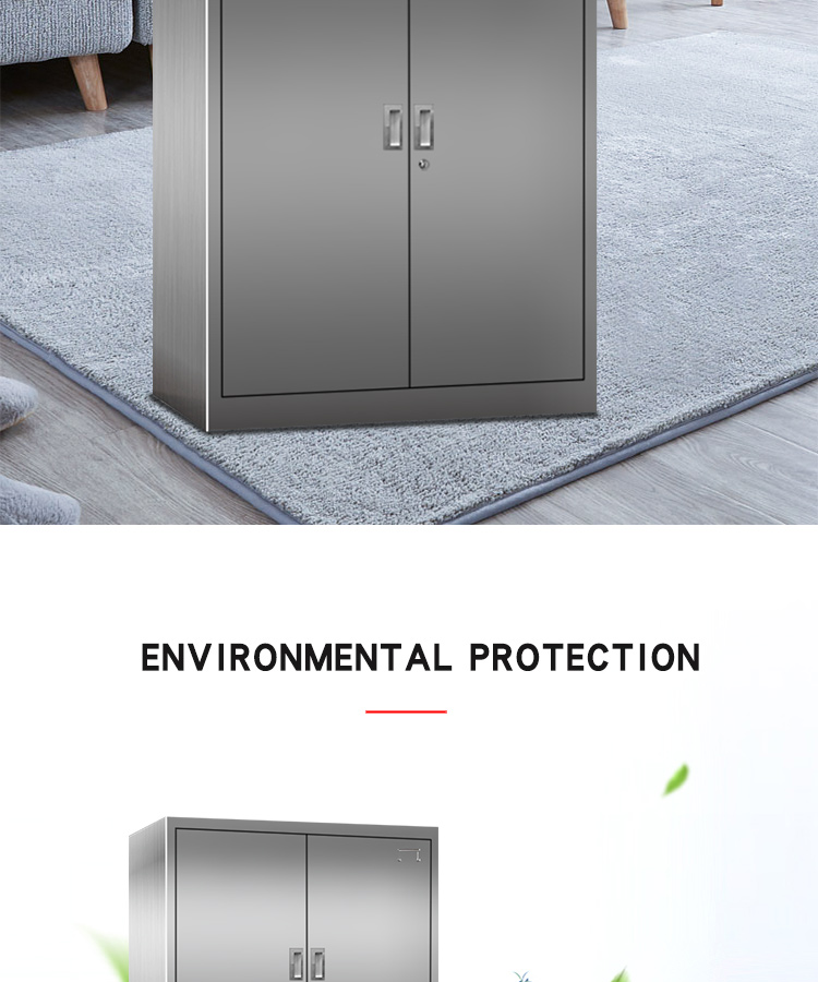 Stainless Steel 4 Door Metal Locker Storage Cabinet 0.4-1.2mm Environmental Powder Coating