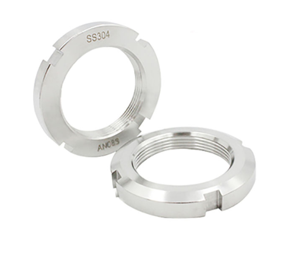 Stainless Steel M5M6M8 DIN981 Round Nut Locknuts Slotted Round Nuts