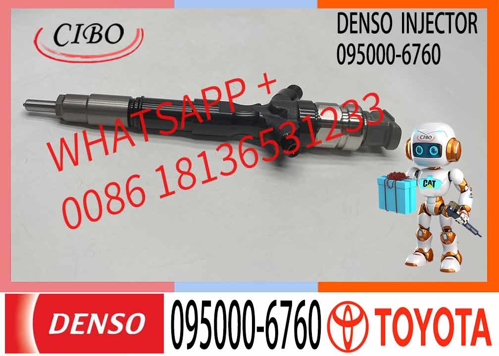 Diesel Fuel Injector 095000-6760 095000-6761 Common Rail Fuel Injector 23670-30140 For Hilux 2.5l Euro4