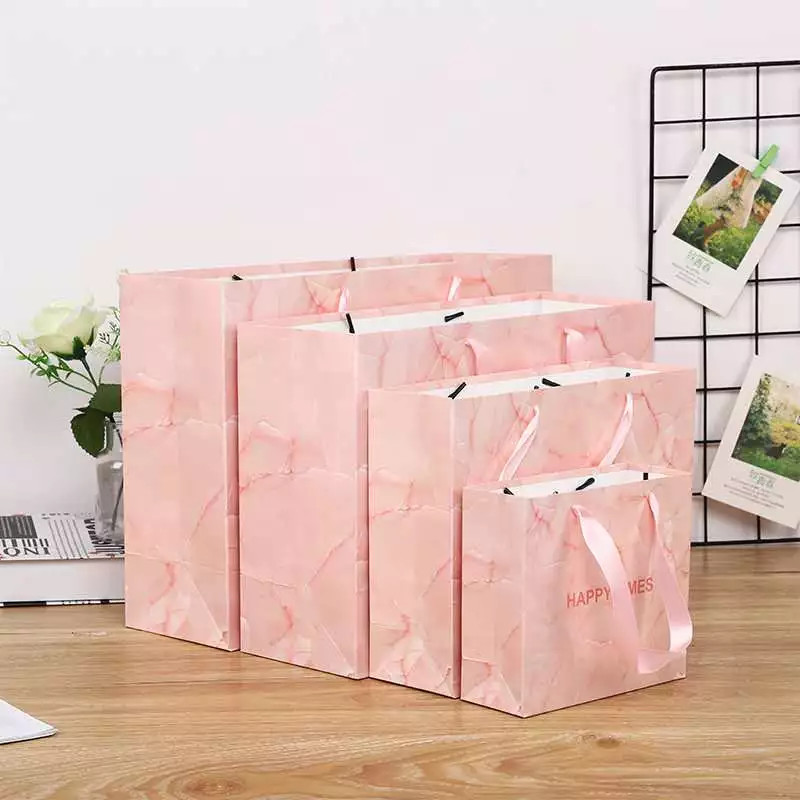 Customized Logo 180gsm-500gsm Boutique Paper Bag With Handles