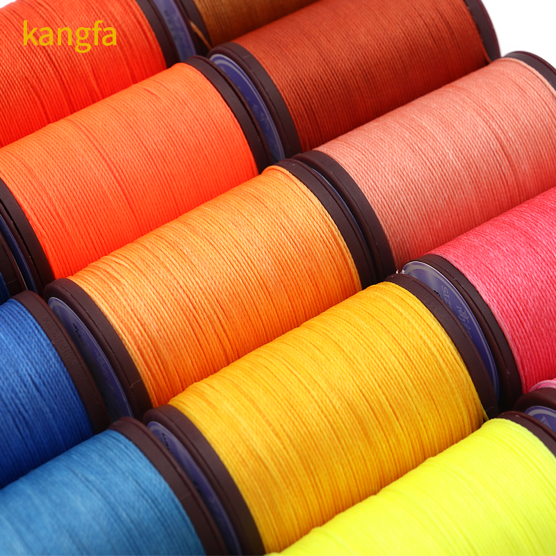 0.8mm 0.65mm Round Waxed High Strength Cored Sewing Thread for Leather Sewing Polyester