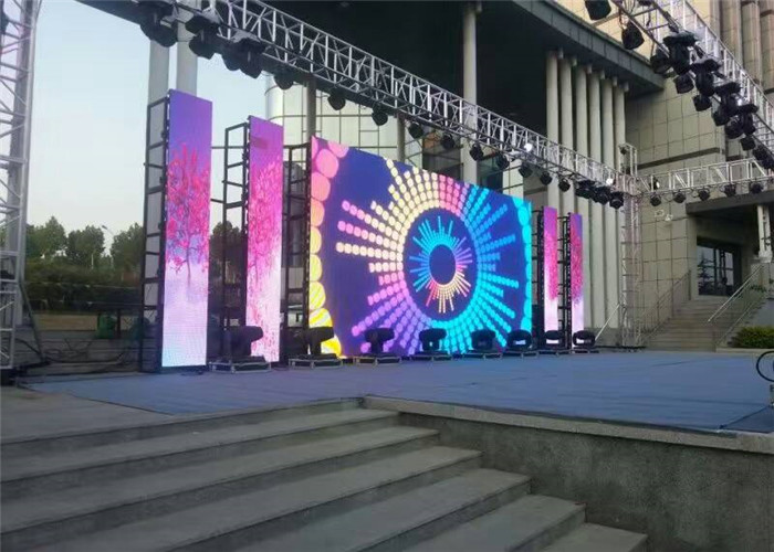 P3.91mm UHD4KS 3840Hz Outdoor Rental LED Display Screen SMD1921 ICN2153 500*500mm Cabinet Corner Protection
