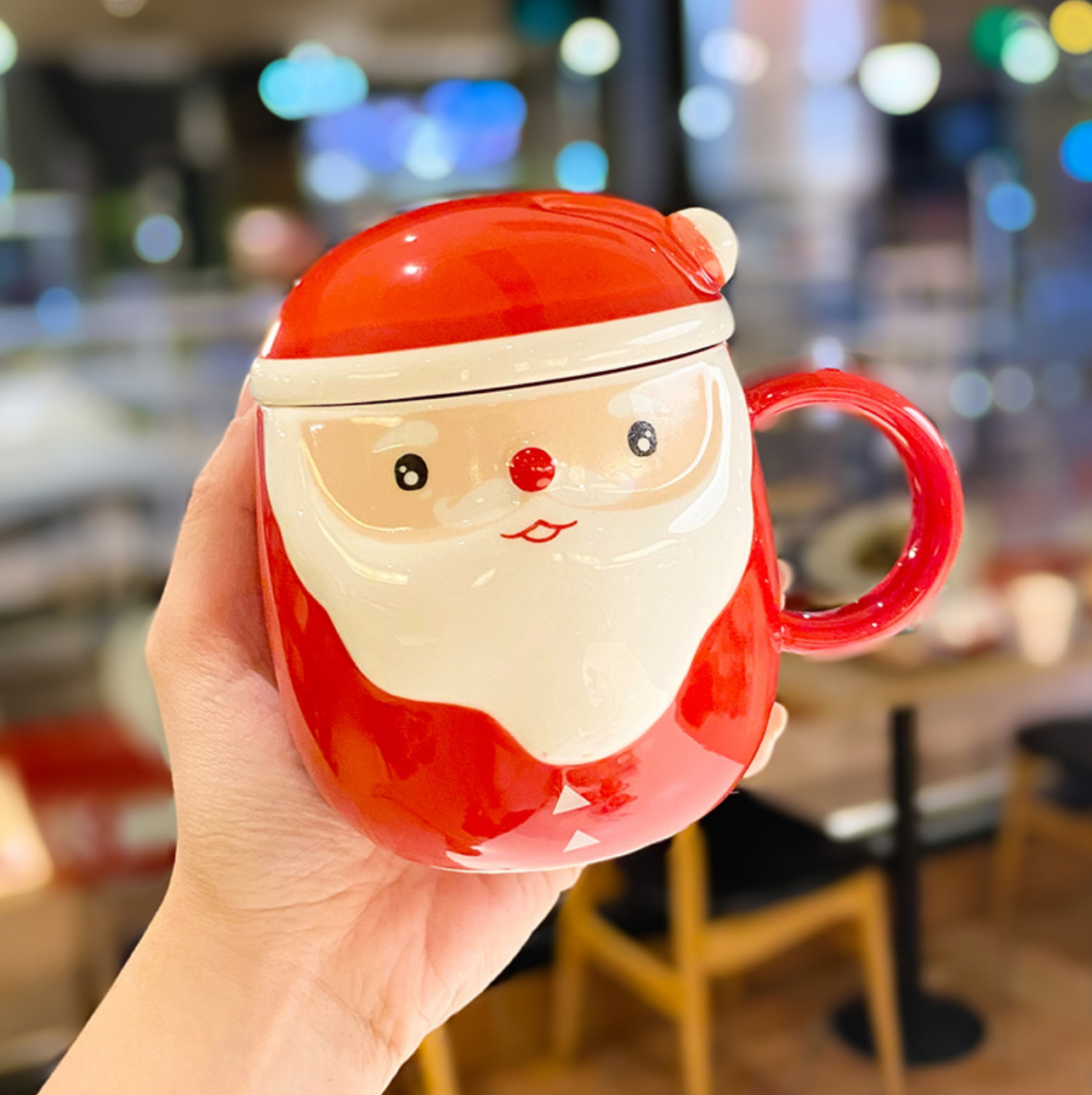 Cute and Festive Christmas Ceramic Mug Holiday Gift Water Cup Creative Personality Mug