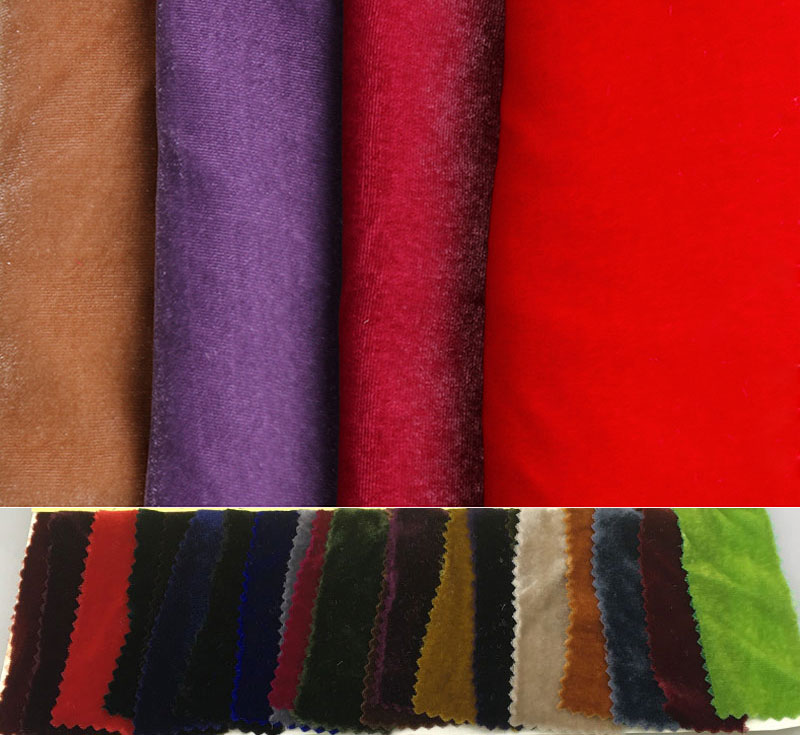 Medium Weight 200gsm Silk Viscose Velvet Fabric For Autumn Winter
