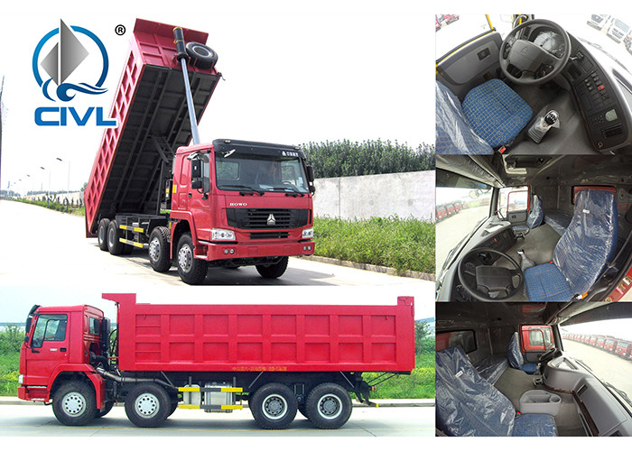 High Torque Heavy Duty Dump Truck With Air Suspension Short Flat Cab
