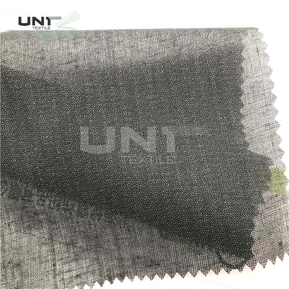 20 - 120gsm Tc Black Woven Fusible Shirt Collar Interlining Eco Friendly