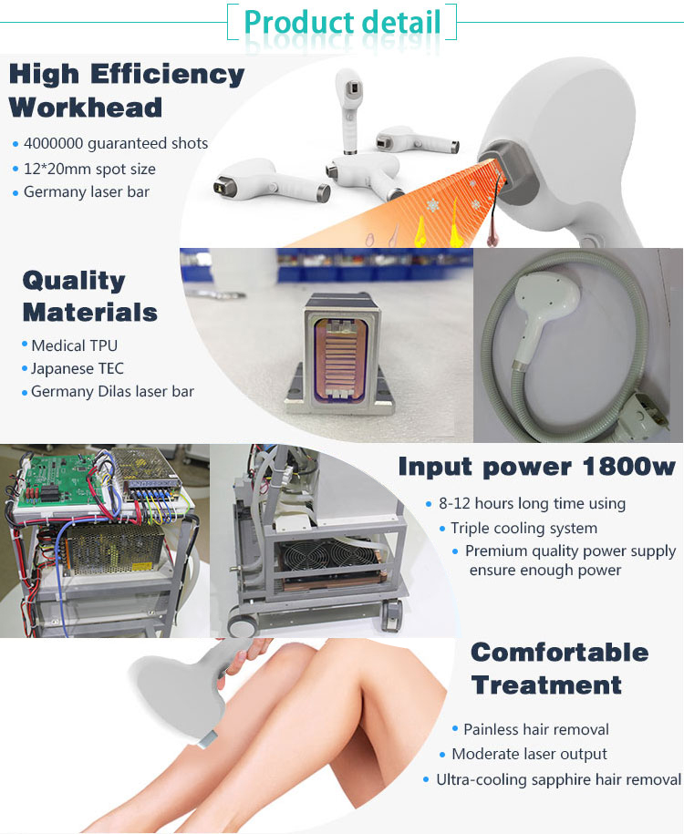 CE ISO Approved 2018 new permanent 808nm hair removal diode laser