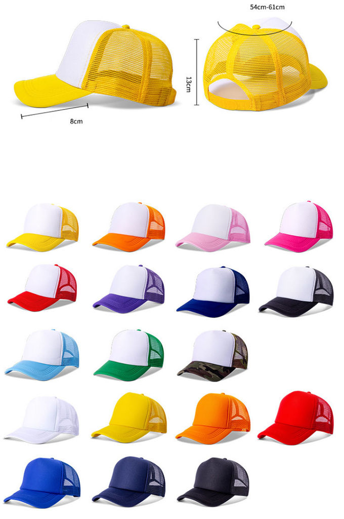 40% Polyester Flat Brim Snapback Hats Personalized Richardson Trucker Caps