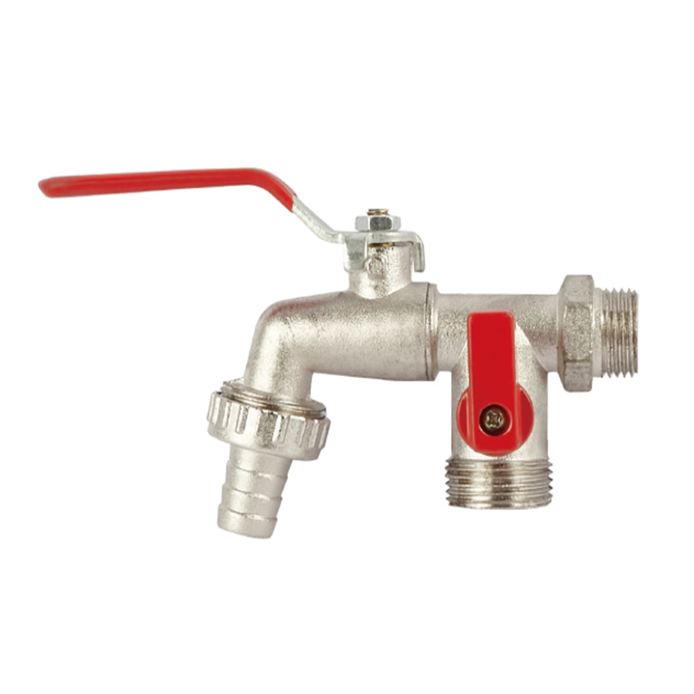 Sanitary Zinc Alloy Brass Bibcock Valve Euro Type For Washing Machine