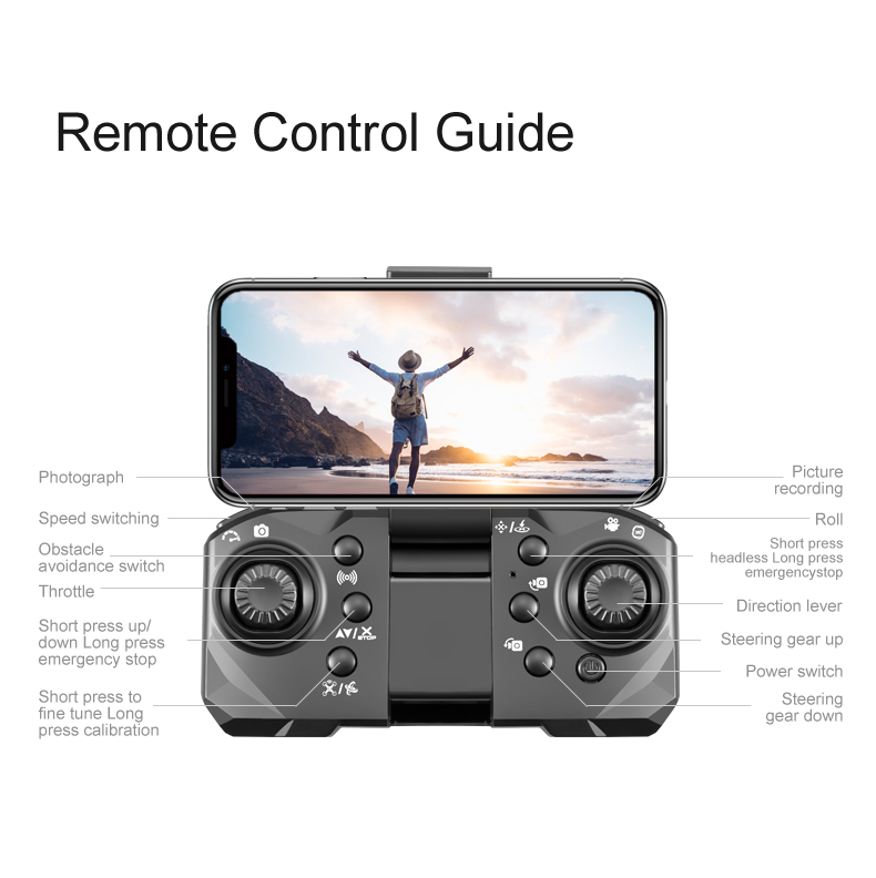 D6 Air Mini Drone Professional 4k HD Camera Quadcopter with Foldable Design Obstacle Avoidance and Remote Control