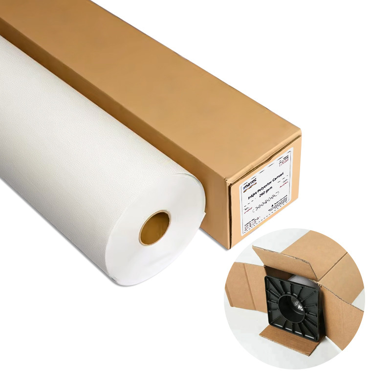 Aqueous 420gsm Matte Polycotton Pigment Inkjet Canvas For Canon