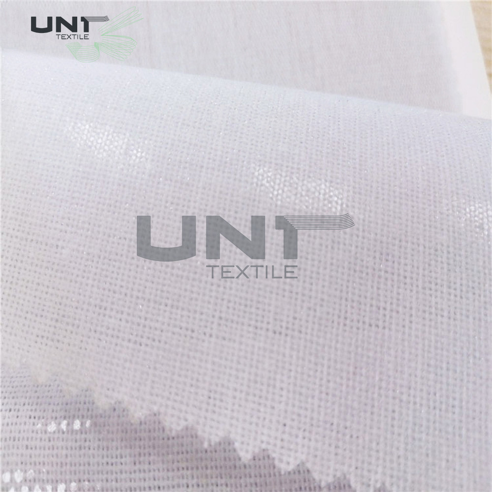 Cotton Cap Woven Fusible Interlining Hard LDPE Glue For Hats
