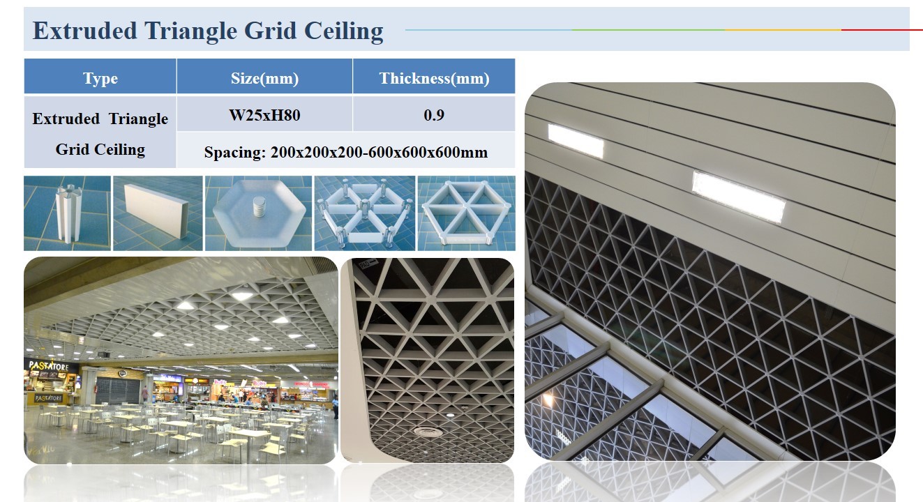White Aluminum / Aluminium Suspended Open Cell Ceiling Decorative Metal Wall Ceiling Materials