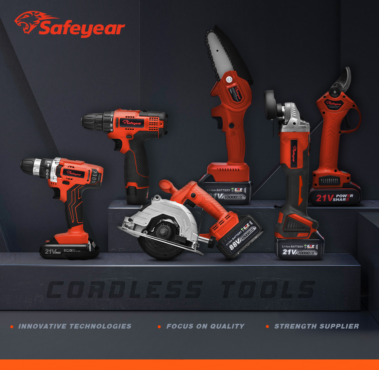 21V Cordless Power Drill Tools Hardware Brushless Cordless Set 1500MA 28N.M