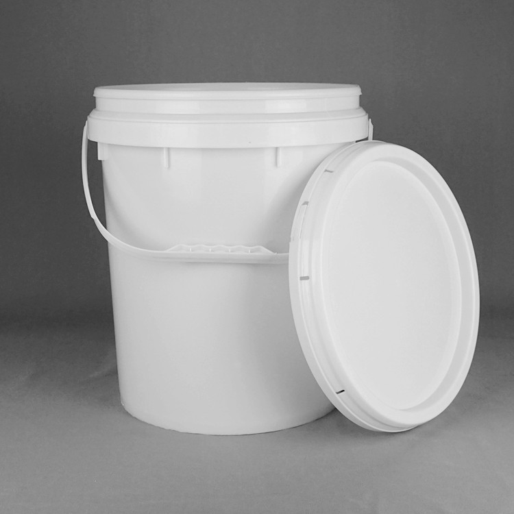 Stackable Black White 5 Gallon Plastic Bucket 20 Litre For Lubricant