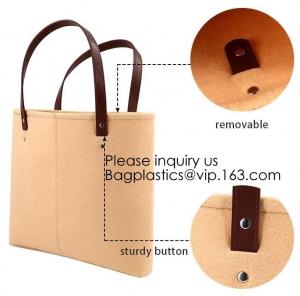 Buy cheap Handmade Fashion felt shoulder Case Ladies Bag Women Handbag Felt Tote Bag with Leather Handle, Bagease, Bagplastics product