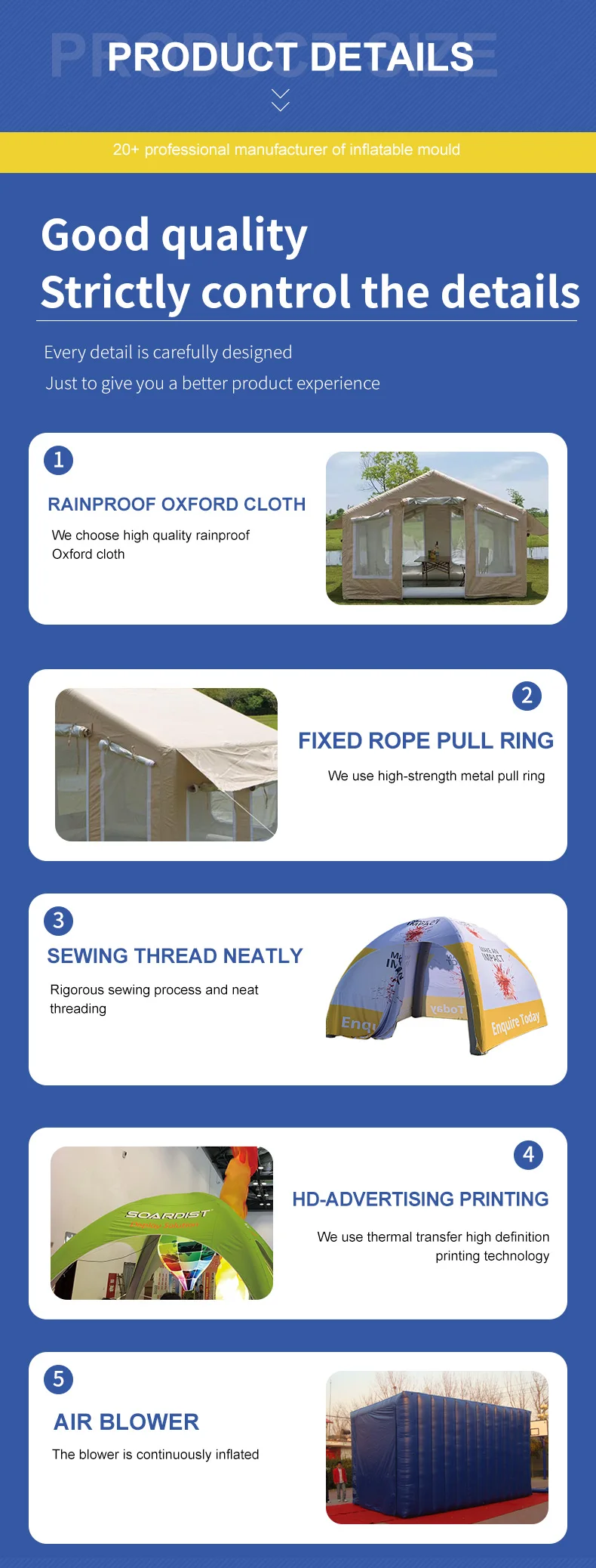 Air Sealed Inflatable Tent House Gazebo Canopy Outdoor Advertising