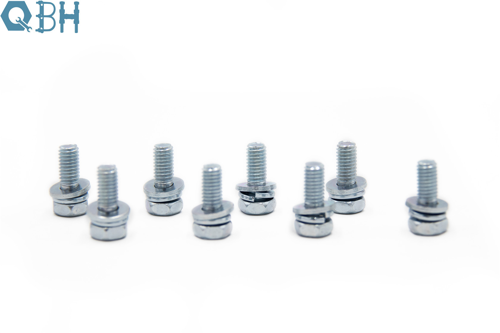 Hexagon Head Cross Recessed Bolt Zinc Coating With Indentation
