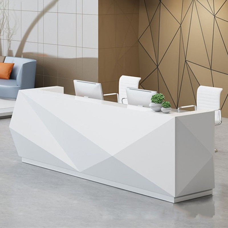 Fashionable Shape Reception Desk Display Case Luxury For High End Company
