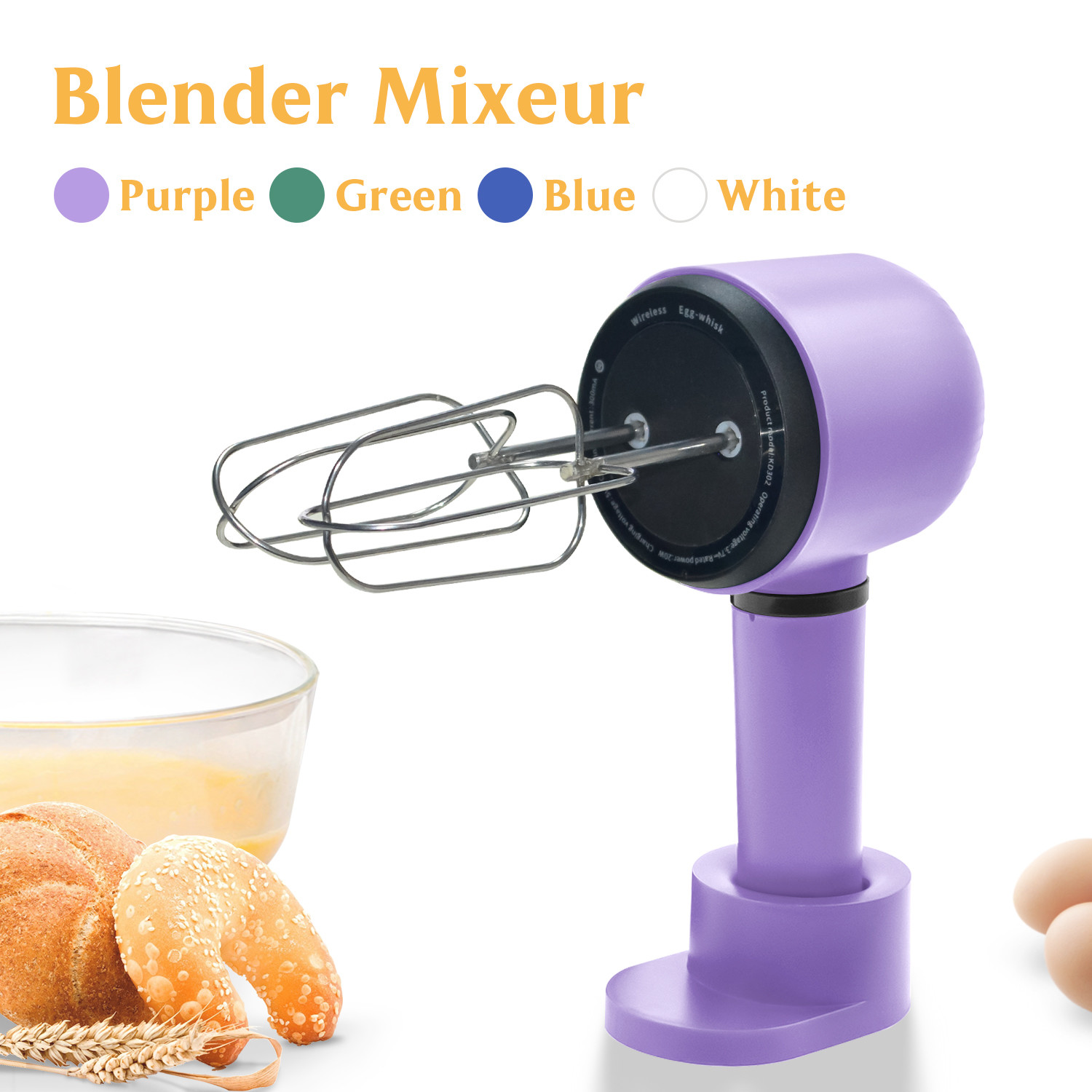 Home Hand Held Electric Whisk Four Colors Egg Stiring Kitchen Whisk
