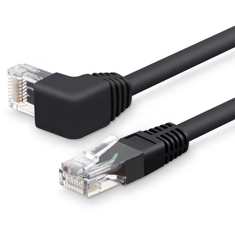 UTP STP 90 Degree Right Left Angle Cat5 Cat5e Cat6 Cat7 RJ45 Extension Ethernet Lan Network Cable