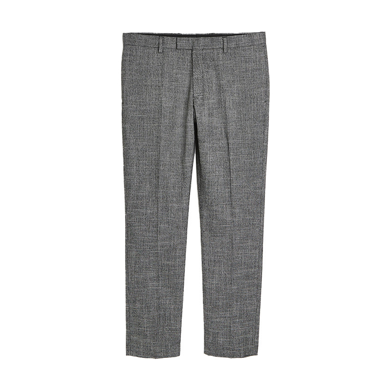 2PCS Custom Men'S Stylish Skinny Fit Houndstooth Tuxedo For Special Occasion Jacket Trousers