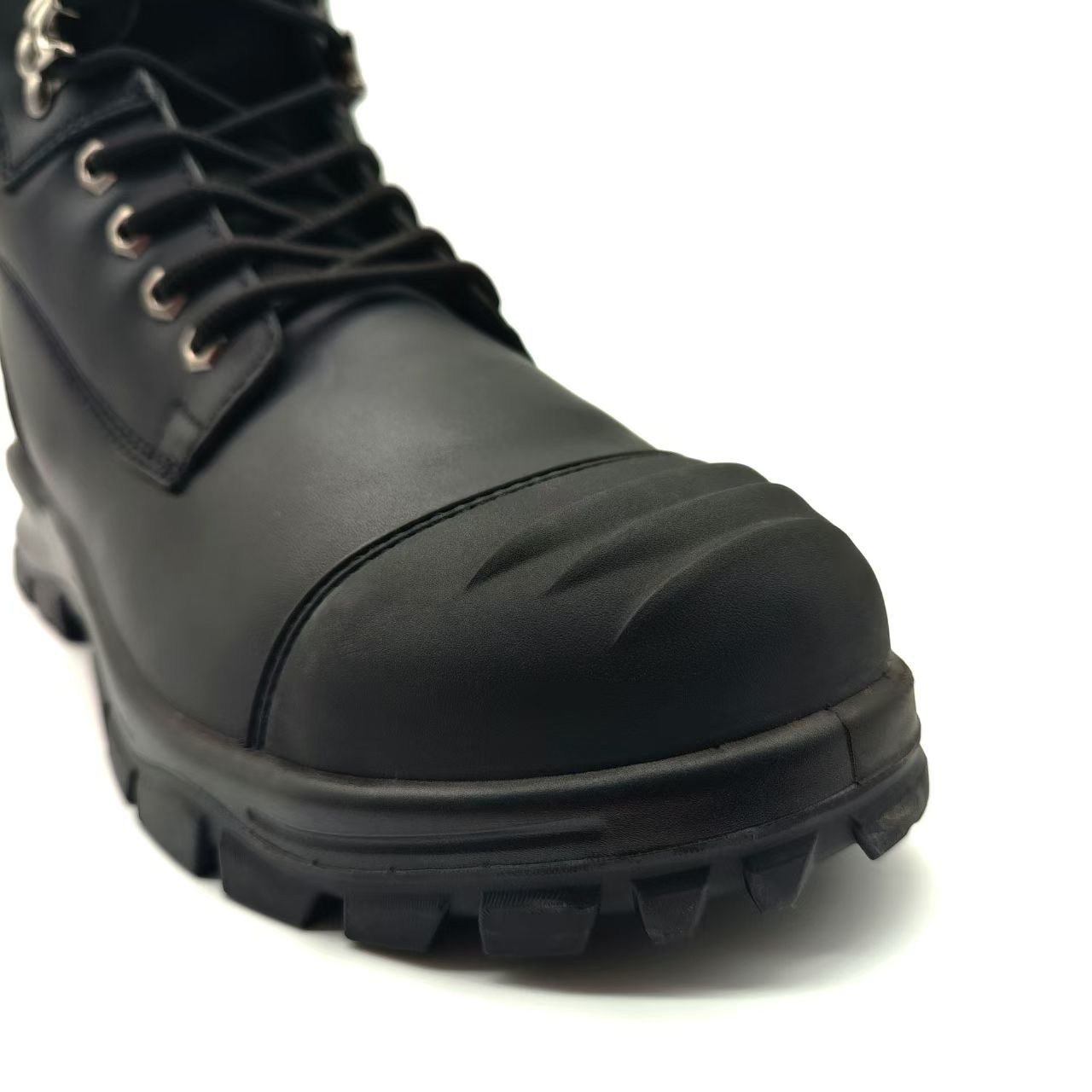 Mid Top Style Martin Boots Anti Impact / Anti Puncture TPU Toe Cap Boots Black
