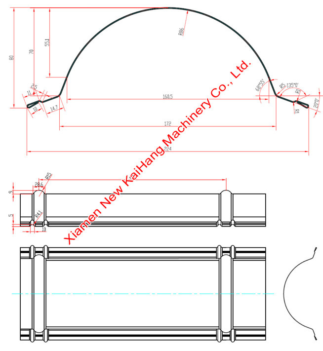 High Production Metal Tile Forming Machine , Ridge Cap Machine CE Certificate