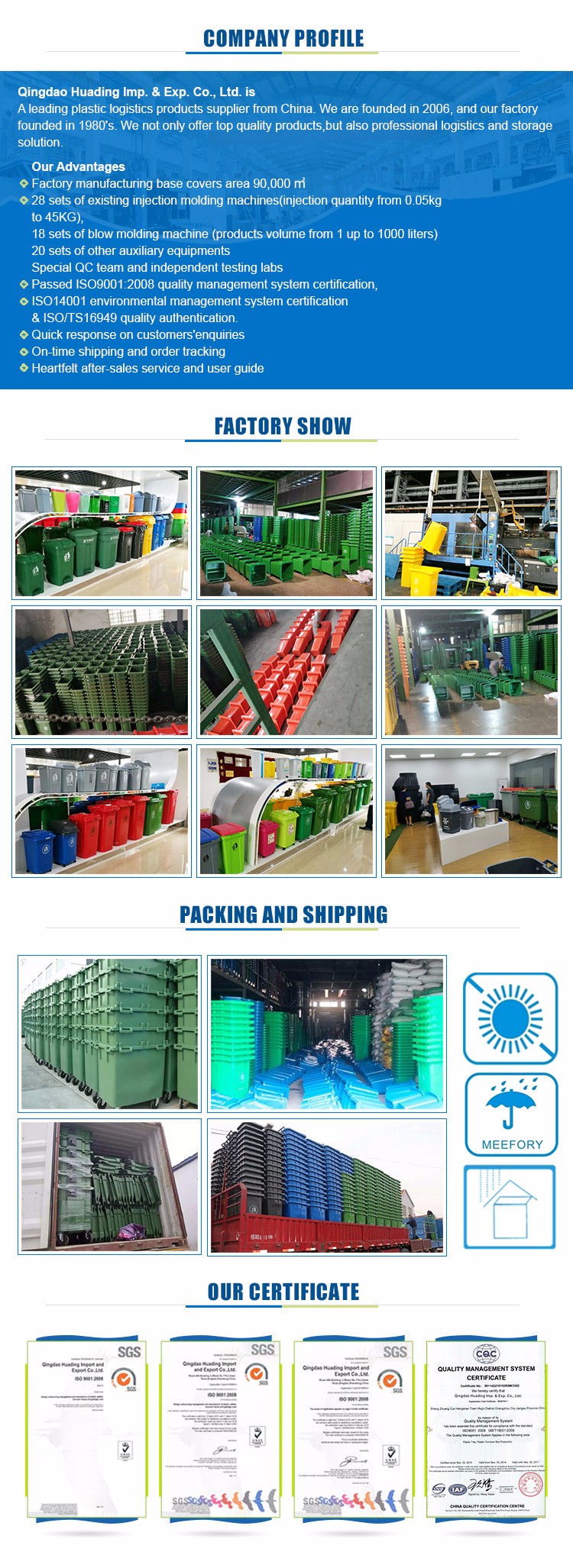 Plastic Waste Container Garbage Container Wast Bin 1100L Food & Beverage Shops Restaurant 3 Years Hotels Online Support