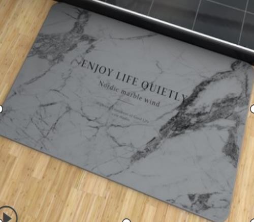 Printing 60cm*30cm*0.9cm Diatomite Bath Mat Strong Adsorption