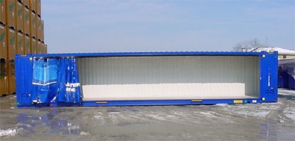 45ft High Cube PVC Curtain Side Door CSC Certified Dry Shipping Container with 13556 x 2420 x 2474 mm Internal Dimensions