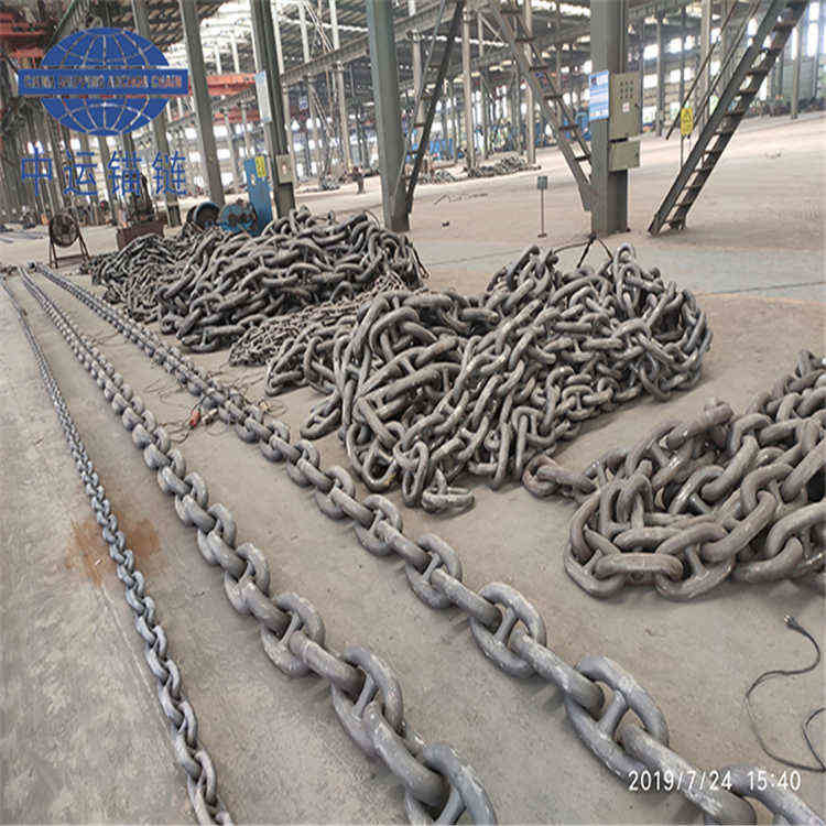 76MM Grade U3 Anchor Chain In Stock With LR BV NK Black Painted