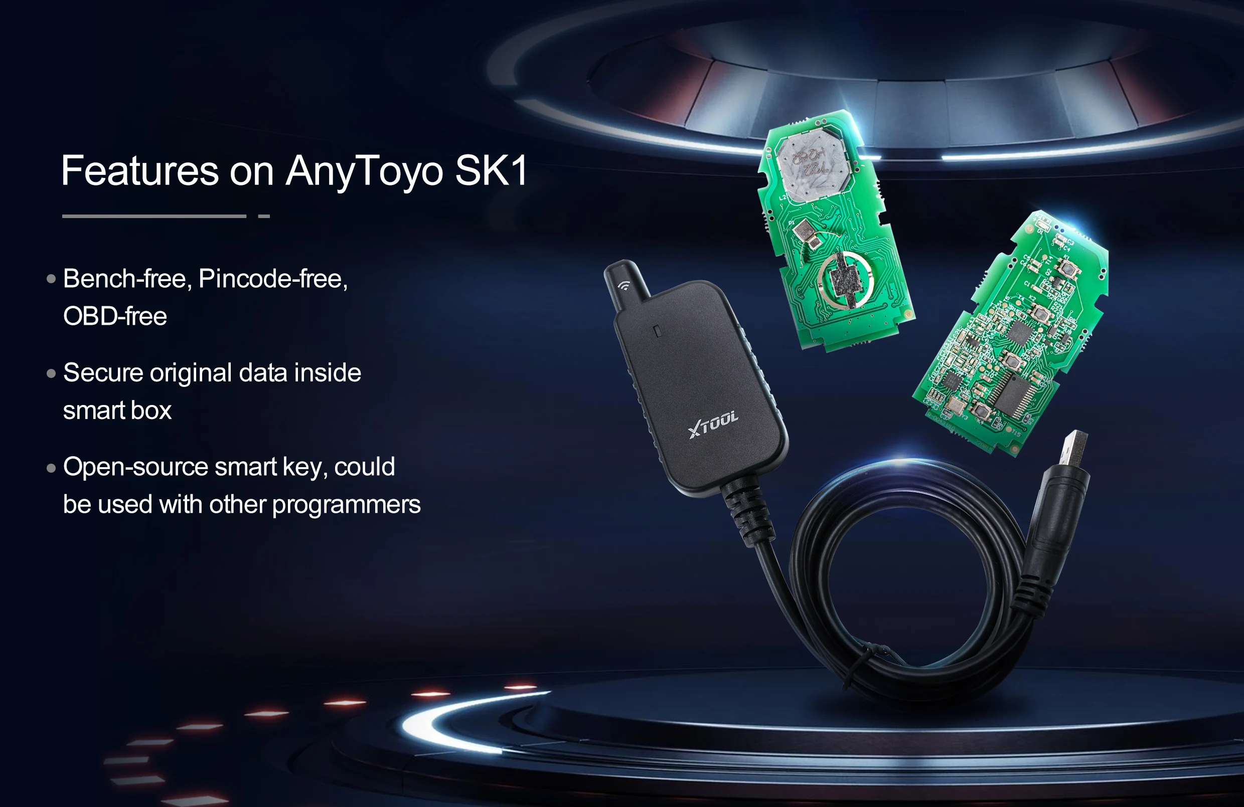 2025 XTOOL AnyToyo SK1 For Toyota For Lexus 8A/4A Smart Key Programming All Keys Lost Auto Key Coding With X100 PAD3 KC501
