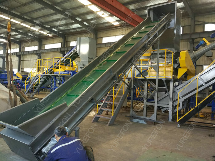 Low Consumption Plastic Washing Recycling Machine Automatic For Waste PE PP Film Crushing