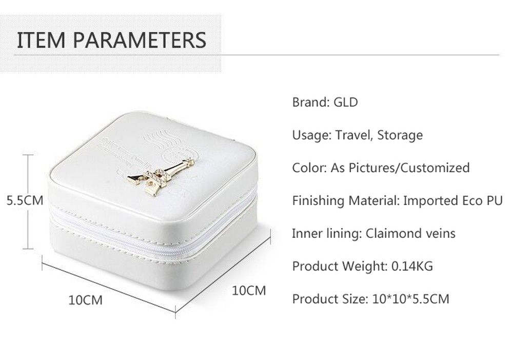 ISO9001 OEM Welcome Personalised Travel Jewellery Box With Mirror For Women