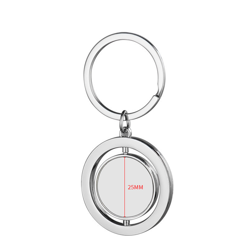 Round Rotary Doule-Sided Sublimation Keychain DIY Photo Printing Key Chain By Sublimation