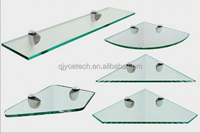 Stainless Steel Bathroom Shelf 6mm Tempered Glass for Living Room/Bathroom Storage