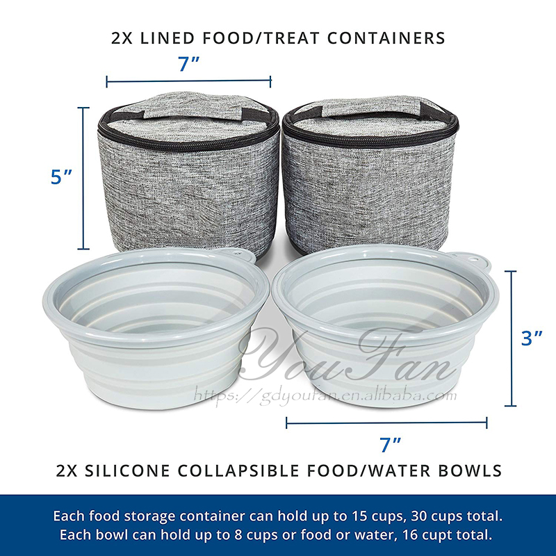 Airline Approved Dog Carrier Bag With 2 Lined Food / Treat Containers