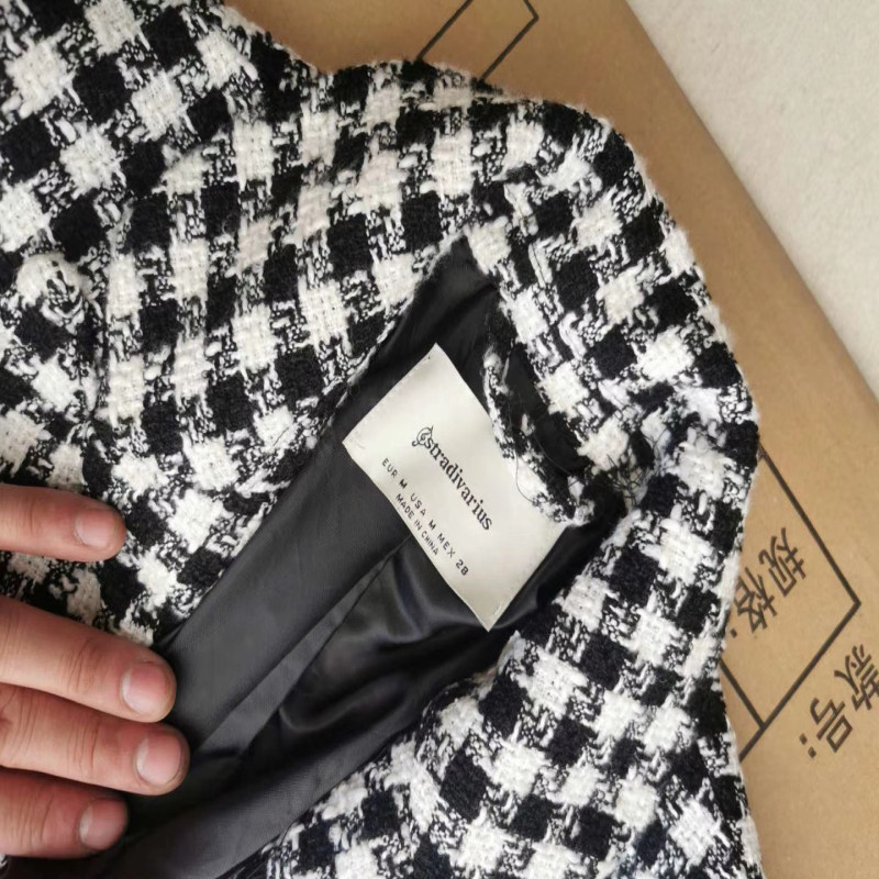 Stradivarius， Ladies Casual Coats Comb Pu Sleeve Good Design High Quality